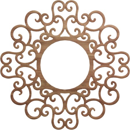 Ekena Millwork Reims Wood Fretwork Pierced Ceiling Medallion, Walnut, 22"OD x 8 3/8"ID x 1/4"T CMWP22X22X0250REWA